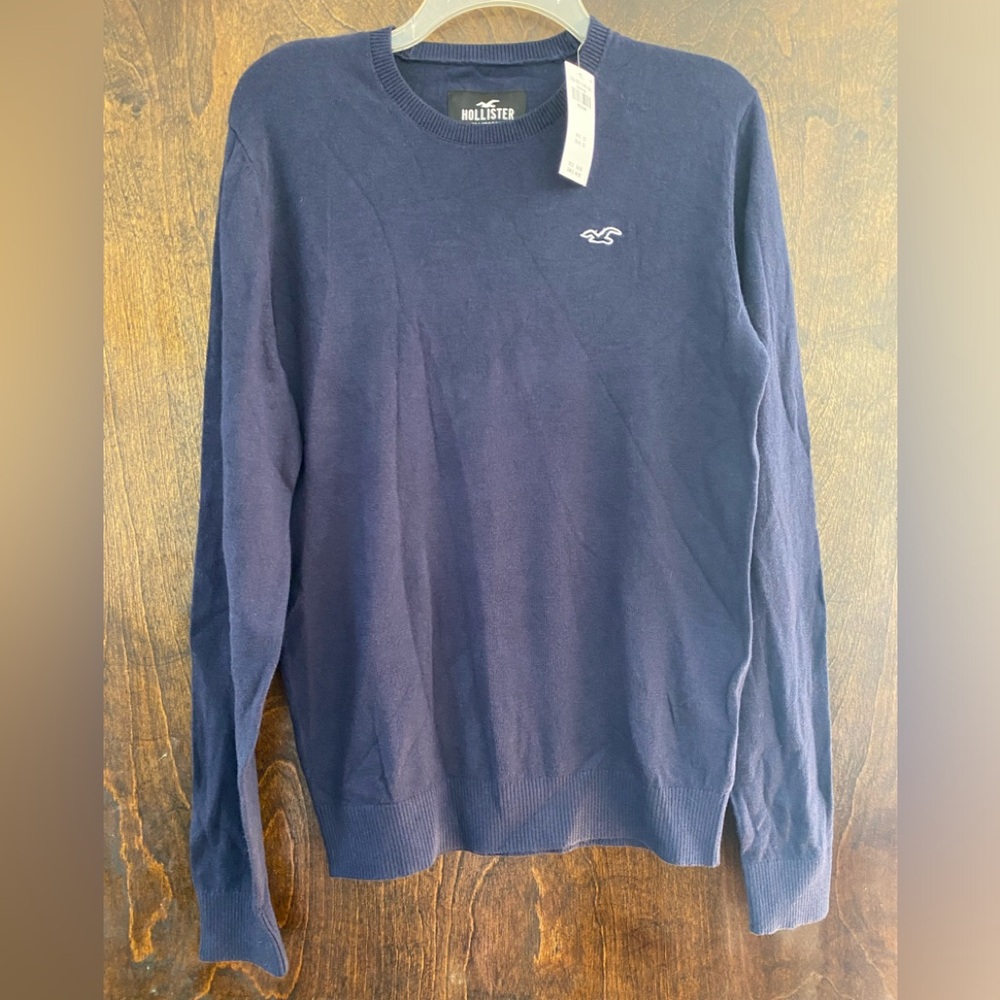 Mens Hollister Brand New Sweater Medium Navy Blue
